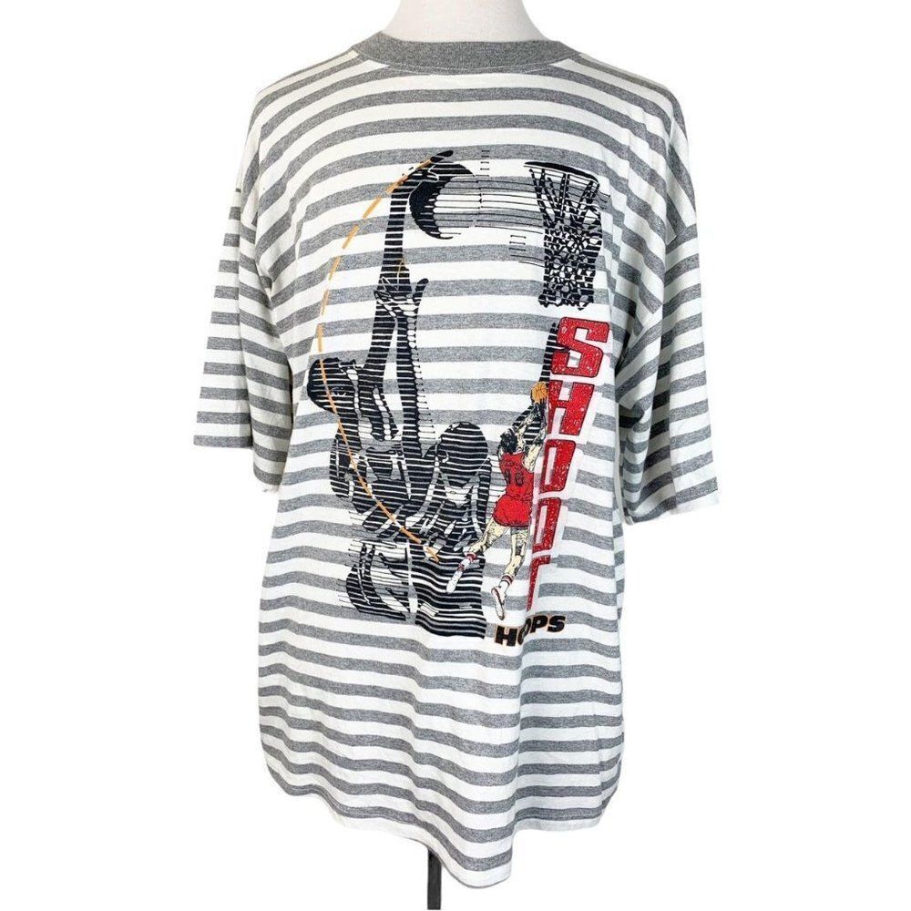 Vintage Bugle Boy T-Shirt Large Hoops Basketball